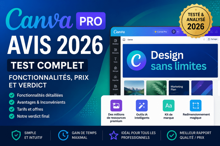 Canva Pro Avis 2026 : Test Complet, Fonctionnalités, Prix et Verdict