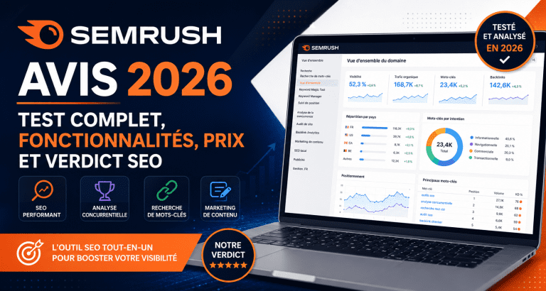 Semrush Avis 2026 : Test Complet, Fonctionnalités, Prix et Verdict SEO