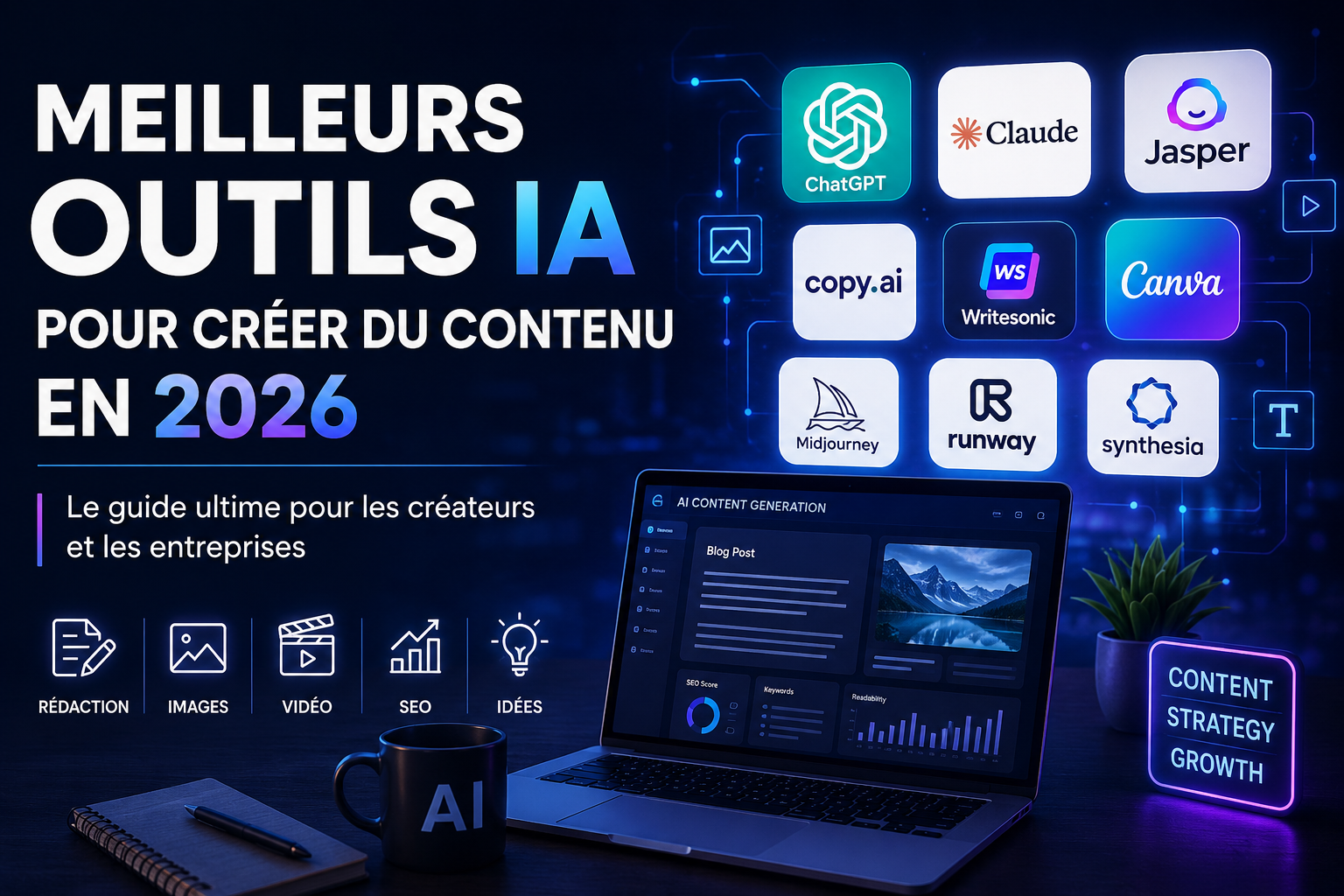 Meilleurs Outils IA pour Créer du Contenu en 2026