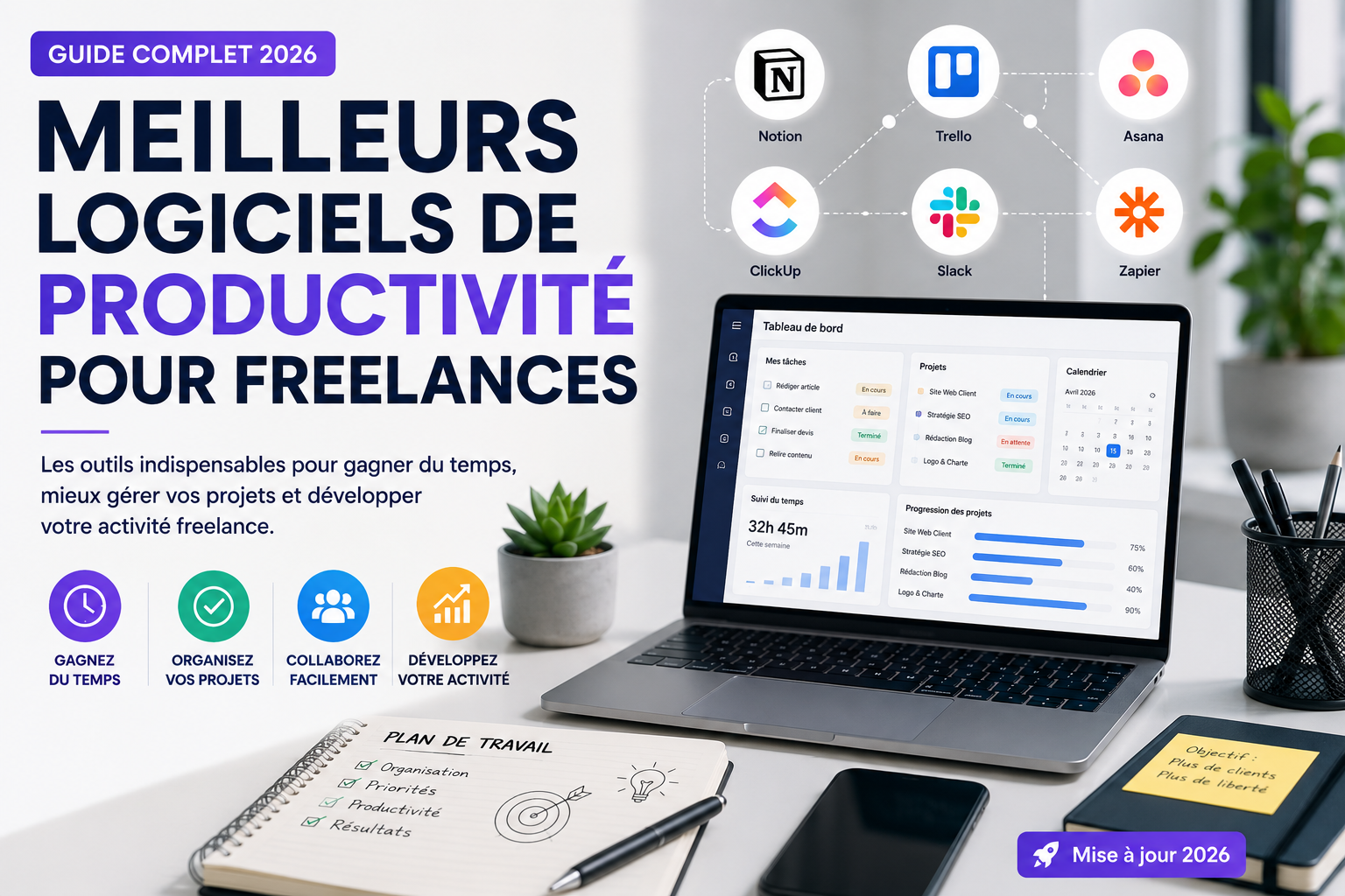 Meilleurs Logiciels de Productivité pour Freelances en 2026