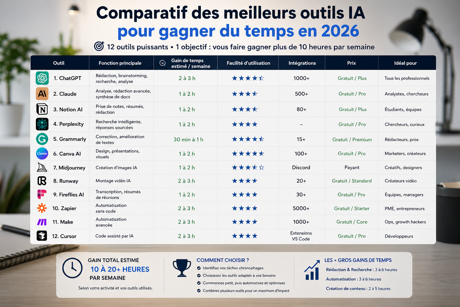Outils IA Qui Vous Font Gagner du Temps