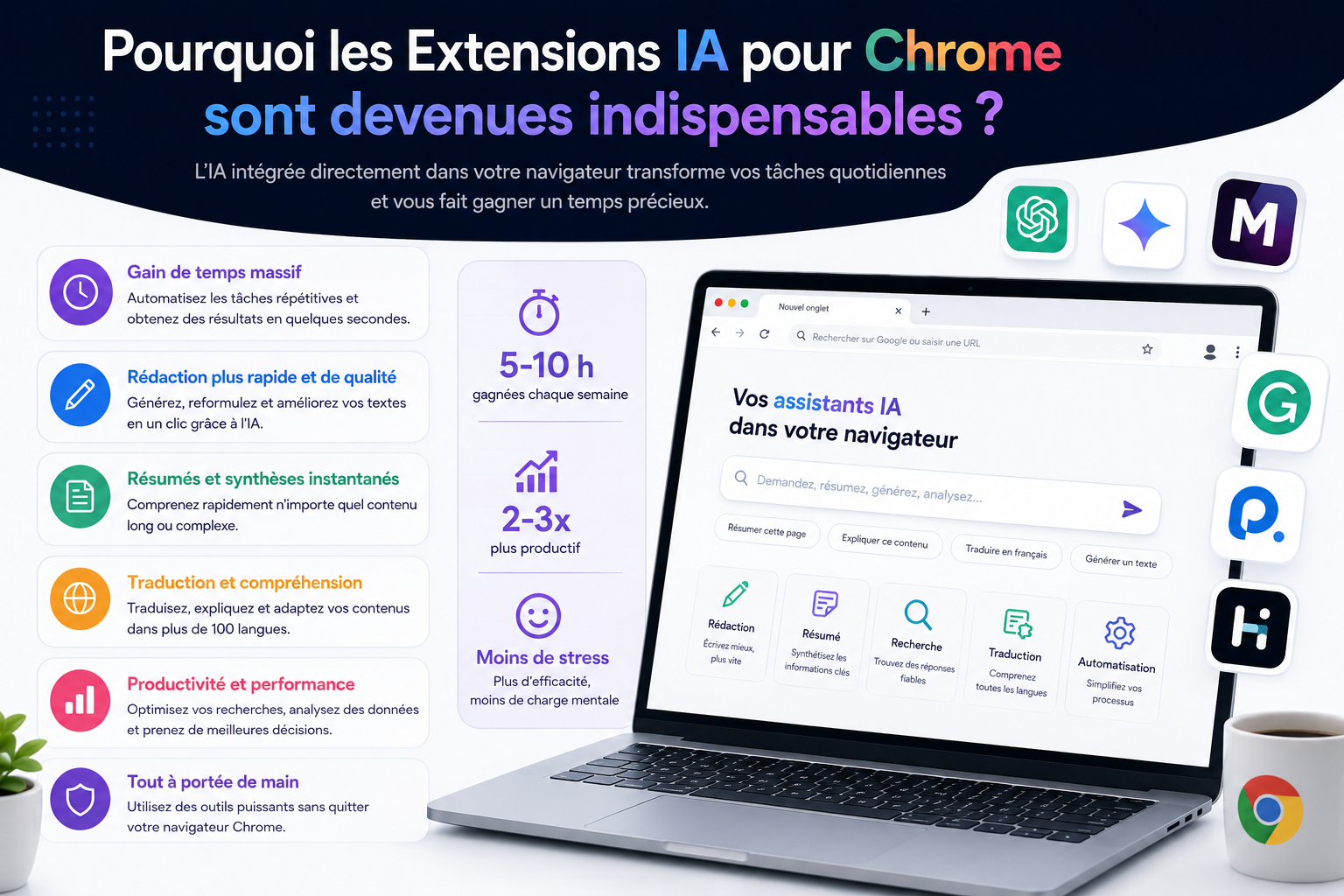 meilleures extensions IA pour Chrome